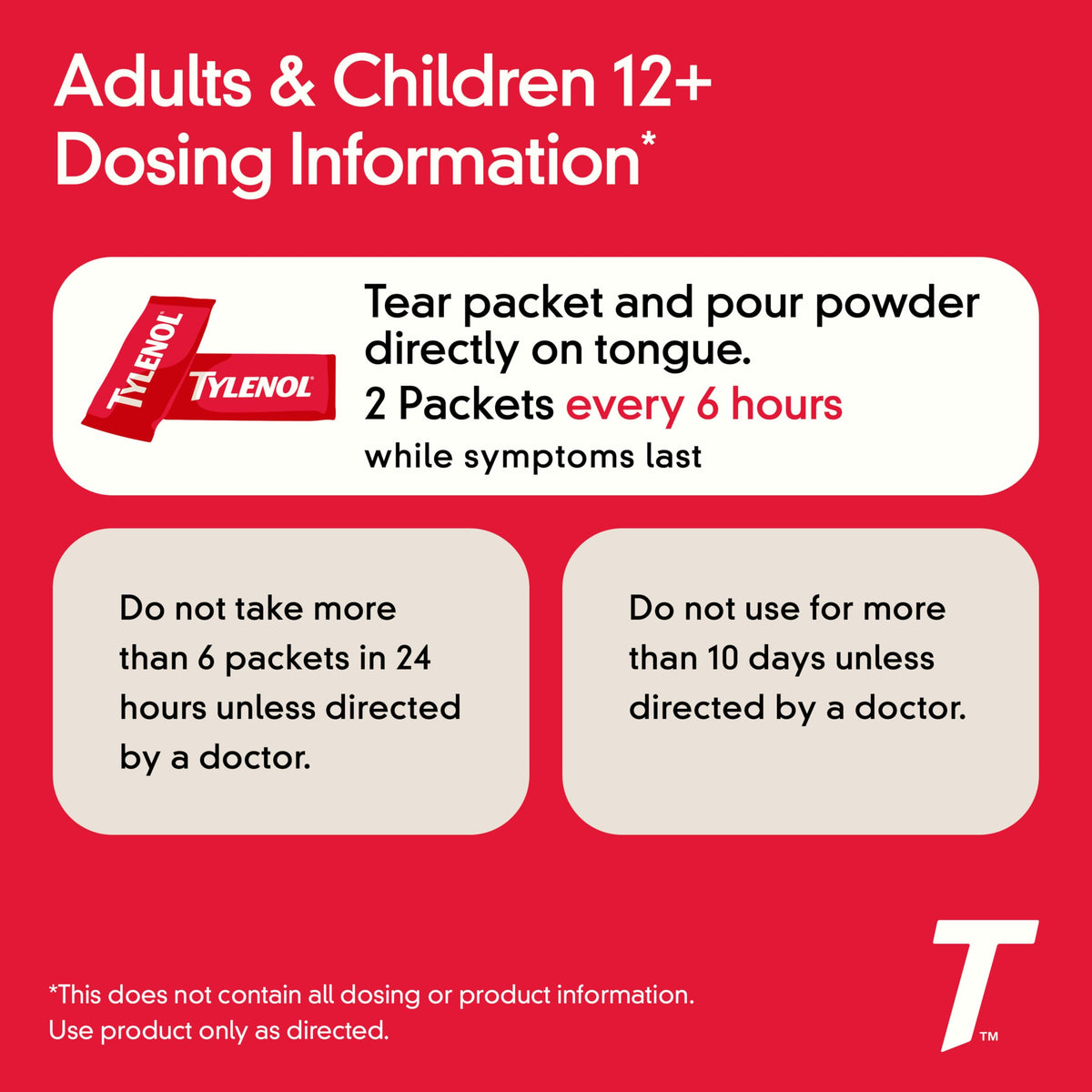 Tylenol 12 Count / White / 1 Acetaminophen