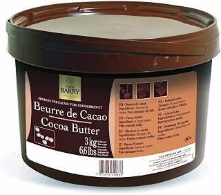 Cacao Barry Deodorized Cacao Butter Pistoles 3kg Bucket | Made with 100% pure cocoa butter; no lecithin, gluten-free