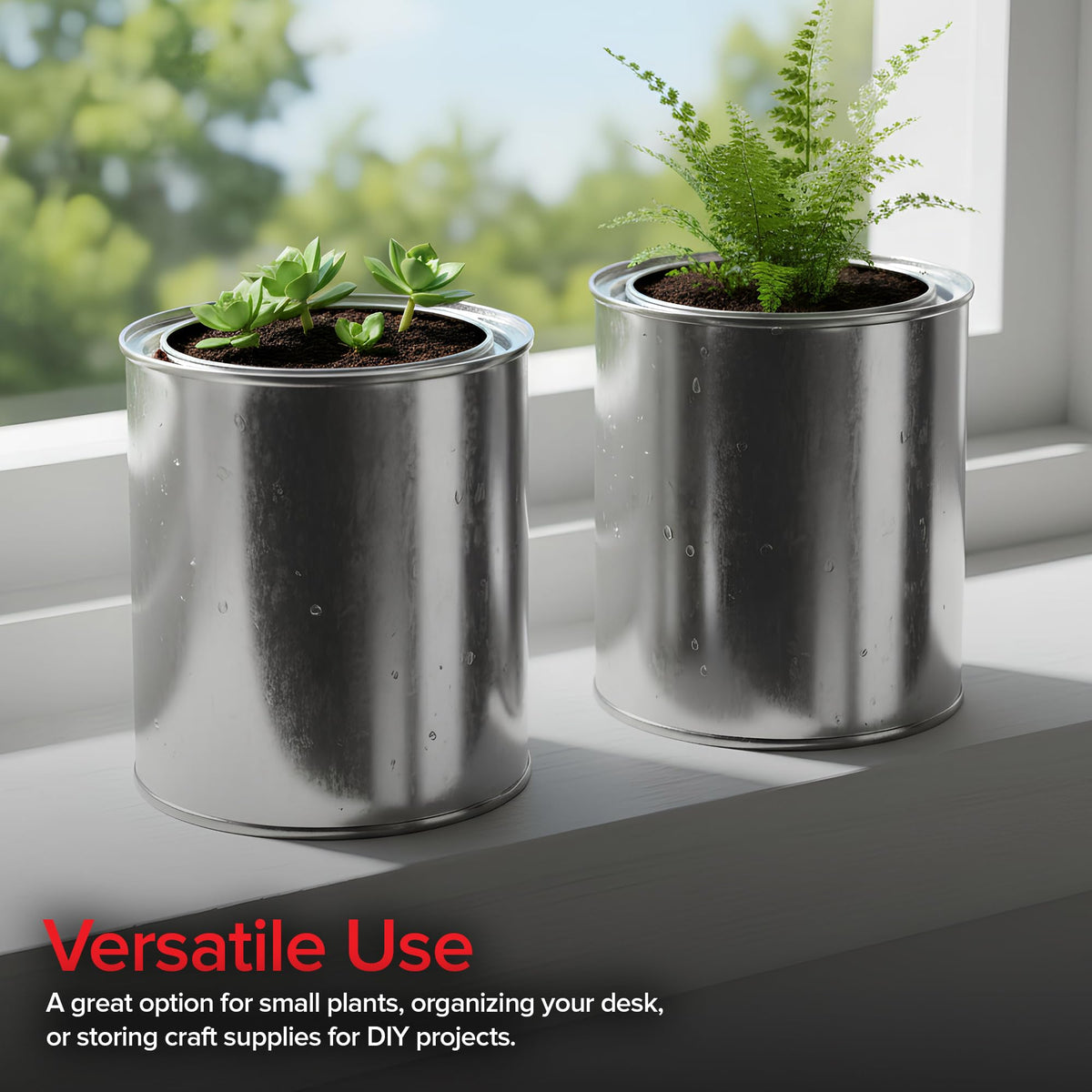 Stock Your Home 4 Pack / Silver / 1.0 quarts Paint Buckets