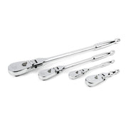 4 Pc. Flex Handle RATCHET SET by GEARWRENCH – 4 Pc. Flex, Alloy Steel, Silver, Model 81230A-07