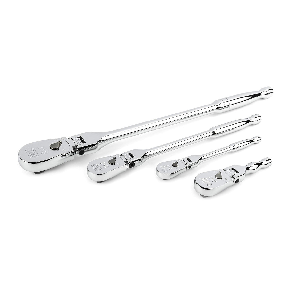 4 Pc. Flex Handle RATCHET SET by GEARWRENCH – 4 Pc. Flex, Alloy Steel, Silver, Model 81230A-07