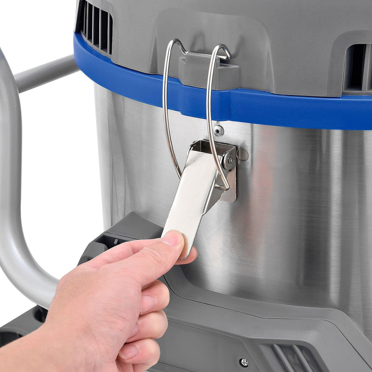 Commercial HEPA Wet Dry Vacuum by Global Industrial – 18"L x 24"W x 40"H, Stainless Steel/Plastic, Stainless Steel, Model WVC801