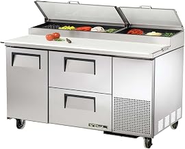 True 1 Right-Hinged Door 2-Drawer S/S Pizza Prep Table
