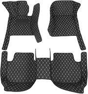 Custom Car Floor Mats Compatible for Foton Mars 2023 | All-weather leather automotive floor liners set with trunk cargo mat. Multi-color.(Black Beige)