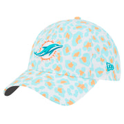 Preschool White Miami Dolphins Active Leopard 9TWENTY Adjustable Hat by New Era – Cotton, Miami Dolphins, White, Model Nfl Preschool Girls Active Leopard 9twenty