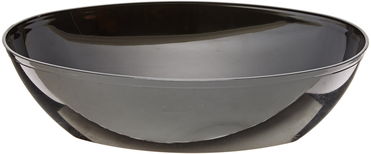 CaterLine Luau 64-Ounce Heavyweight Plastic Oval Serving Bowl by WNA – 64oz, 64.0 ounces, Polystyrene # 6, Black, Pack of 50
