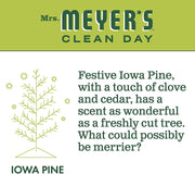 Multi Surface Spray Cleaner ‑ Iowa Pine ‑ 16 fl oz (Pack of 12) by Mrs. MEYER'S – 16 Fl Oz (Pack of 12), Plastic, Iowa Pine, Pack of 12, Model 808124174245