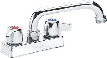 Krowne 11-406L Krowne Silver Series Faucet, Deck Mount, 4" Centers, 6" Swing spout, Quarter-Turn Ceramic Cartridge Valve, Includes mounting kit, Chrome Finish, Low Lead Compliant, NSF​​‌‌‌‌‍​​‌‌​