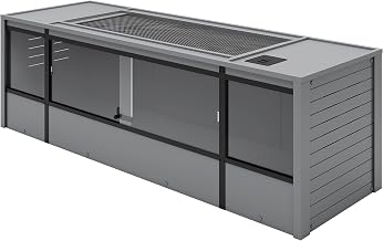 New Age Pet ECOFLEX 72" Wide Large Reptile Habitat, Mojave Lounge for Snakes, Tortoises & Lizards in Maple, Black & Grey, Easy Assembly, Sliding Glass Doors & Mesh Top