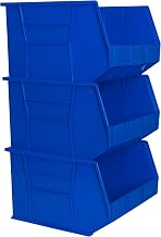 Akro-Mils 30270 AkroBins Plastic Storage Bins, 18"x16"x11", Blue, 3-Pack