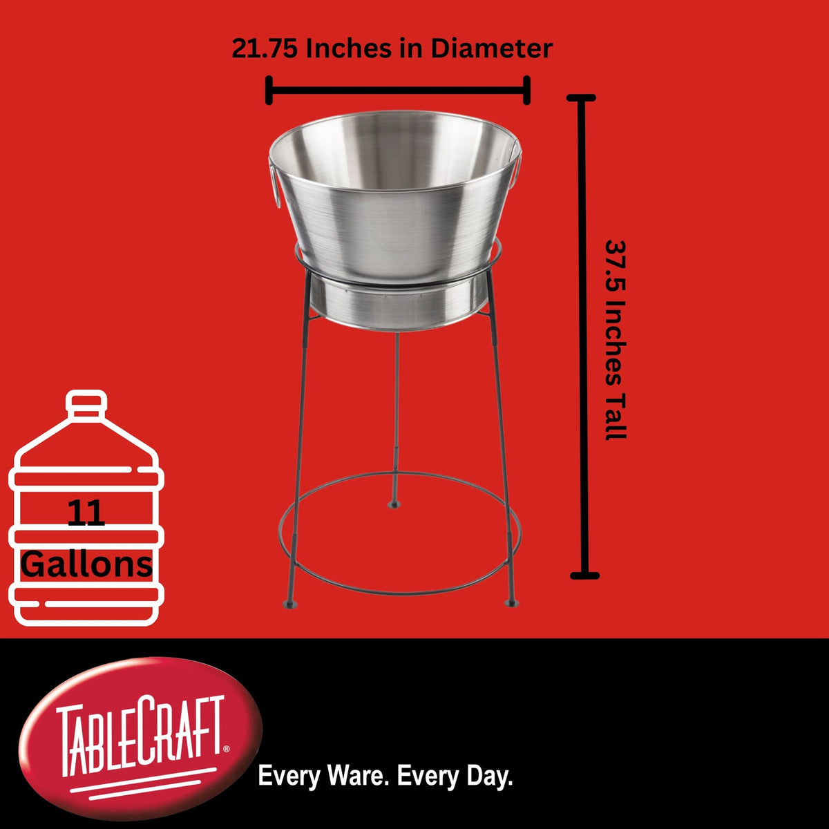 Tablecraft 20-Inch / stainless / 1 Ice Buckets
