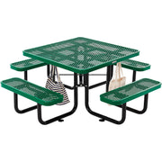 Global Industrial Green / 81D x 81W x 29.5H in / Industrial Picnic Tables