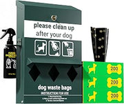 Flash Furniture Locking Dog Waste Bag Dispenser with Glow in The Dark Sign