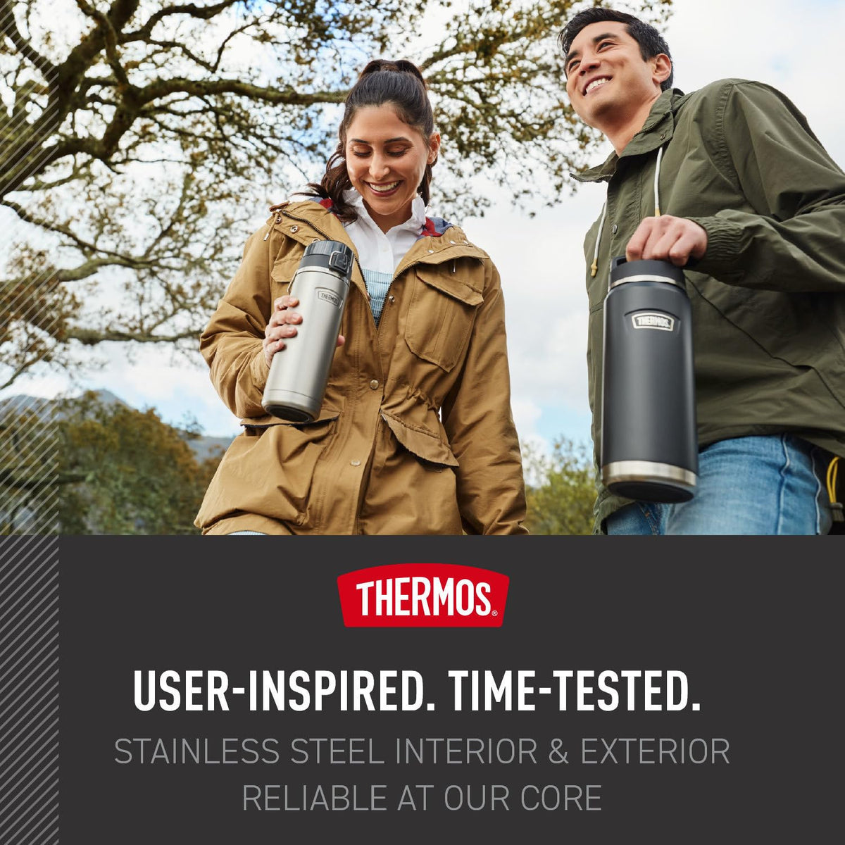 ICON SERIES by THERMOS – 24 Ounces, 24.0 fluid_ounces, Stainless Steel, White, Model IS2252WH4
