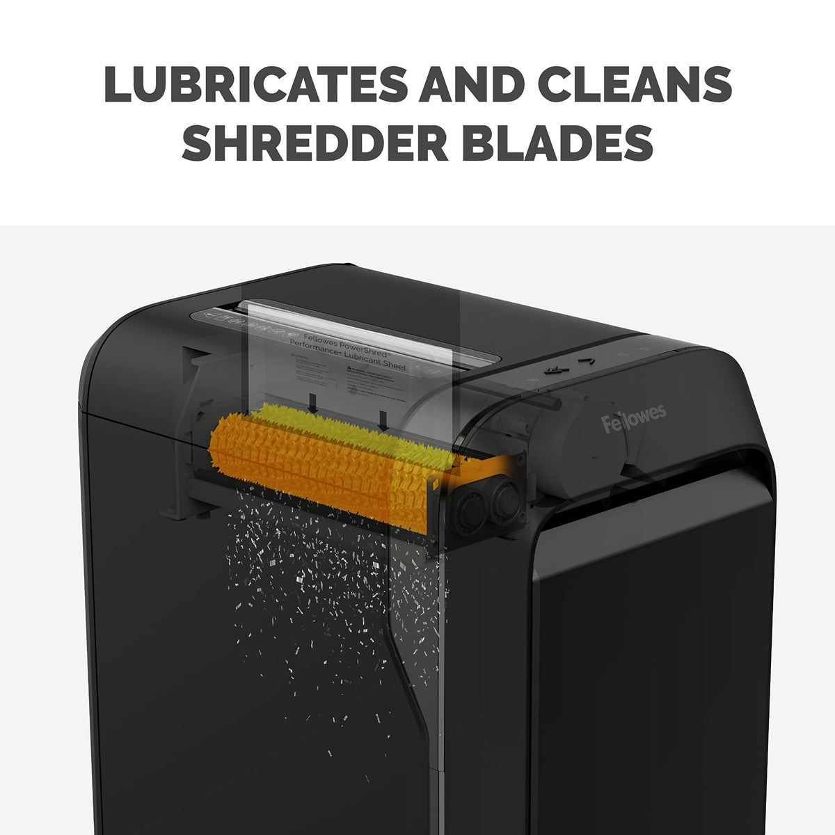 AutoMax 100MA Micro-Cut Shredder Bundle with Lubricant Sheets by Fellowes – 4.5 gallons, Black