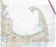 Betsy Drake TP13246 24 x 30 in. Cape Cod Bay, MA Nautical Map Wall Hanging