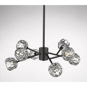 8-Light Black Iron Chandelier with Crystal Shades - Lighting - Black by Design Living – Black, Model YS91C26B