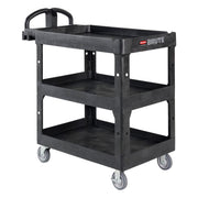 Rubbermaid Commercial Products Black / Medium / 3-Shelf Utility Carts