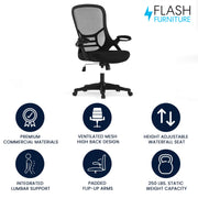 Flash Furniture Black / Set of 1 / Contemporary Home Office Desk Chairs