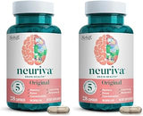 NEURIVA Original Decaffeinated Clinically Tested Nootropic Brain Supplement for Memory,Focus & Concentration,NeuroFactor & Phosphatidylserine,28ct Capsules,(Pack of 2)