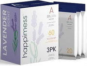 happimess 20-Count Lavender 8 Gal Drawstring Trash Bags, White, Pack of 3