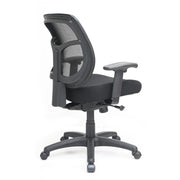 Eurotech Black / Upgraded Seat with Authentic TEMPUR-Material / 26 inches (W) x 19.3 inches (D) x 35 inches ( Home Office Desk Chairs