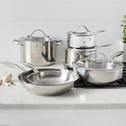 Aragon 10-pc Stainless Steel Cookware Set by HENCKELS – 10-pc, Stainless Steel, Pack of 10, Model 1030568