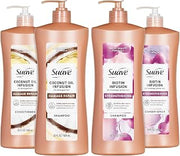 Suave Shampoo and Conditioner Set, Coconut Oil Infusion + Biotin Infusion – Hair Repair & Strengthening Hair Care Bundle, 28 Oz Ea (4 Piece Set)