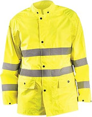 OccuNomix LUX-TRJKT Yellow 2XL Polyester Rain Jacket - 2 Pockets - Detachable Hood - 021844-61017 [PRICE is per EACH]
