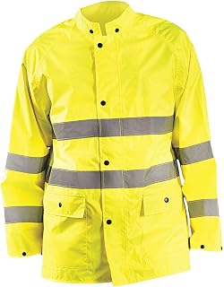 OccuNomix LUX-TRJKT Yellow 2XL Polyester Rain Jacket - 2 Pockets - Detachable Hood - 021844-61017 [PRICE is per EACH]