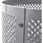36 Gallon Thermoplastic Coated Perforated Receptacle w/Dome Lid by Global Industrial – Steel, Gray, Model 261949GY