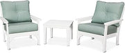 Polywood Vineyard Deep Seating Set, White/Spa