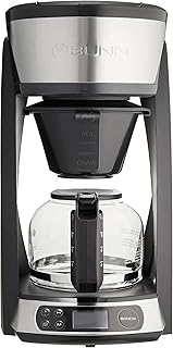Bunn HB Heat N Brew Programmable Coffee Maker, 10 cup, Stainless Steel, 46500.0003