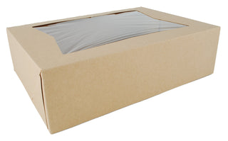 SCT Kraft Paperboard Window Bakery Box by SOUTHERN CHAMPION TRAY – 14" x 10" x 4", 560.0 cubic_inches, Cardboard, Brown, Pack of 100