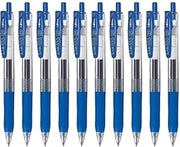 Zebra Technologies Zebra Sarasa Clip 0.7 Retractable Gel Ink Pen, Rubber Grip, 0.7mm, Blue Ink, Value Set of 10
