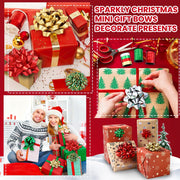 YUJUN Christmas Gift Bows Set, 23 Pieces, Red and Green