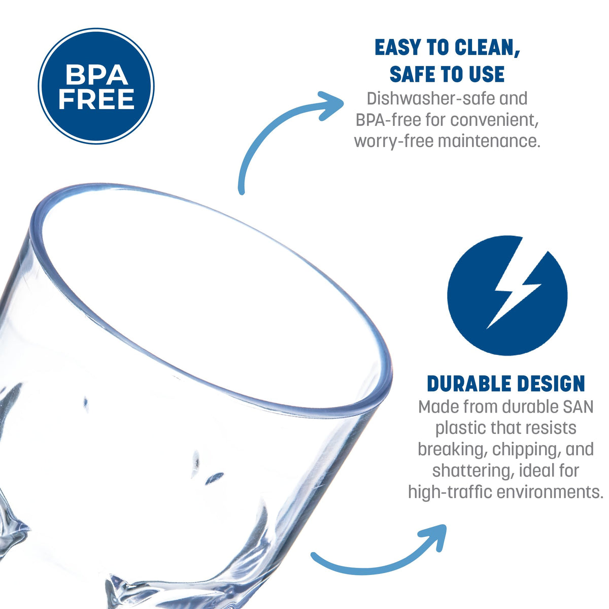 Carlisle FoodService Products 22 Ounces / Classic / Clear Tumblers & Water Glasses
