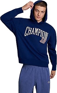 Champion Men's Modern Retro 100% Washed Cotton Pullover Hoodie, Standard Fit