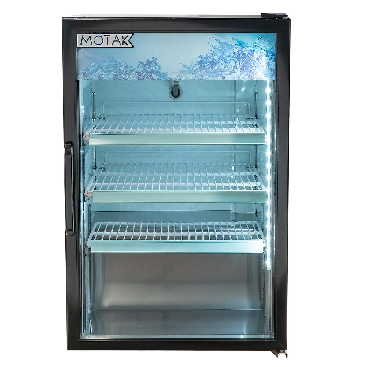 24 3/8" Countertop Refrigerated Merchandiser by MOTAK – 27.17x27.95x44.49, steel, aluminum, stainless steel, PVC, Black, Model MCM7-X