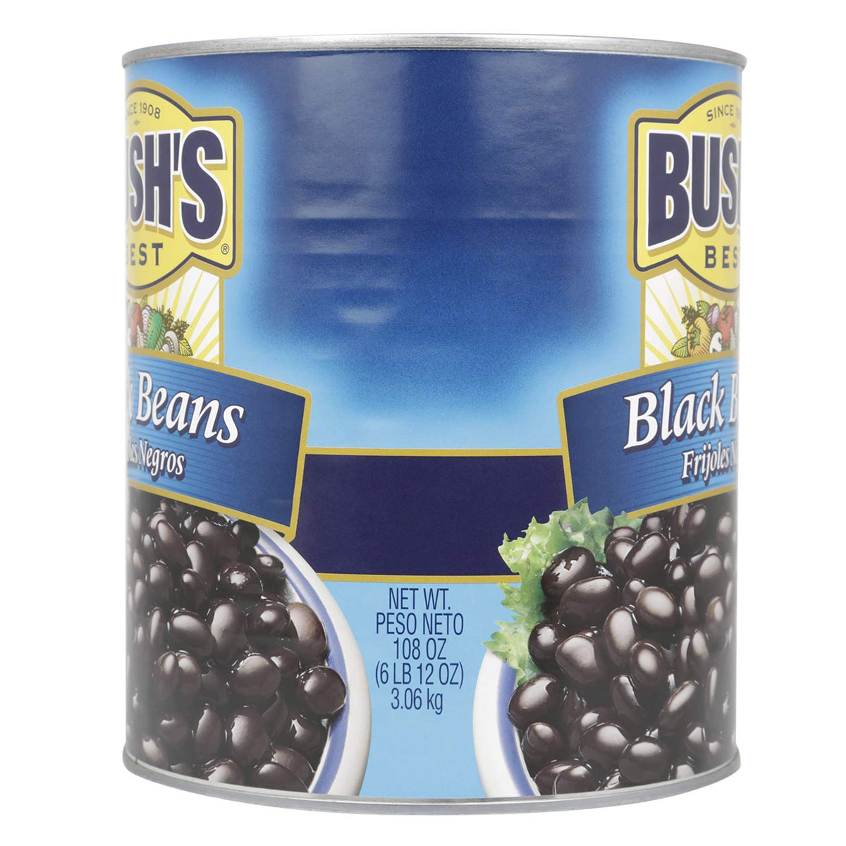 Bush's Best Black Beans / 108 Ounce (Pack of 6) / 1 Side Dishes