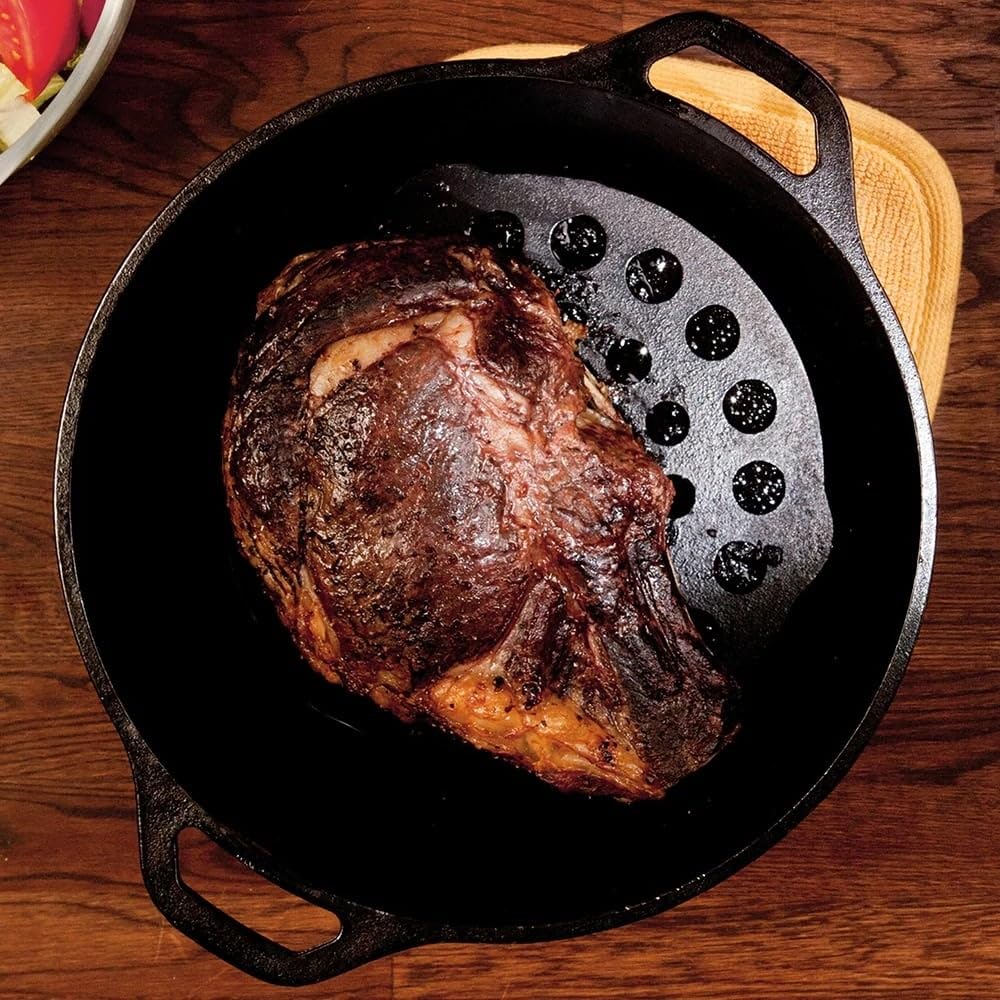 8" Meat Rack Trivet by Lodge – Cast Iron, Black, Pack of 6, Model L8DOT3
