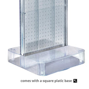 700770-YEL TWO-SIDED PEGBOARD FLOOR DISPLAY NON- REVOLVING ROUND STUDIO BASE. PANEL SIZE: 16" W X 60" H by Azar Displays – Extra Large, Plastic, Yellow, Model 700770-YEL-1BOX