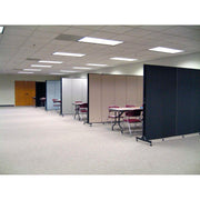 Screenflex 5 Panel Mobile Room Divider - Fabric Color: Navy by Screenflex Partitions – Fabric, Navy Blue, Model BFSL685-DV