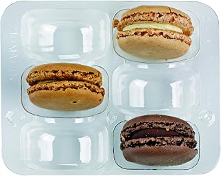 PacknWood 210MACINS6 - Macaron Plastic containers - Large Macaroon Storage Cases-Macaron Insert - Macaron Container Box -(4.5” * 3.9”) - 250 Pcs