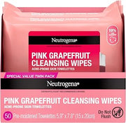 Neutrogena Makeup Remover Towelettes, Pink Grapefruit, 2 x 25 ct