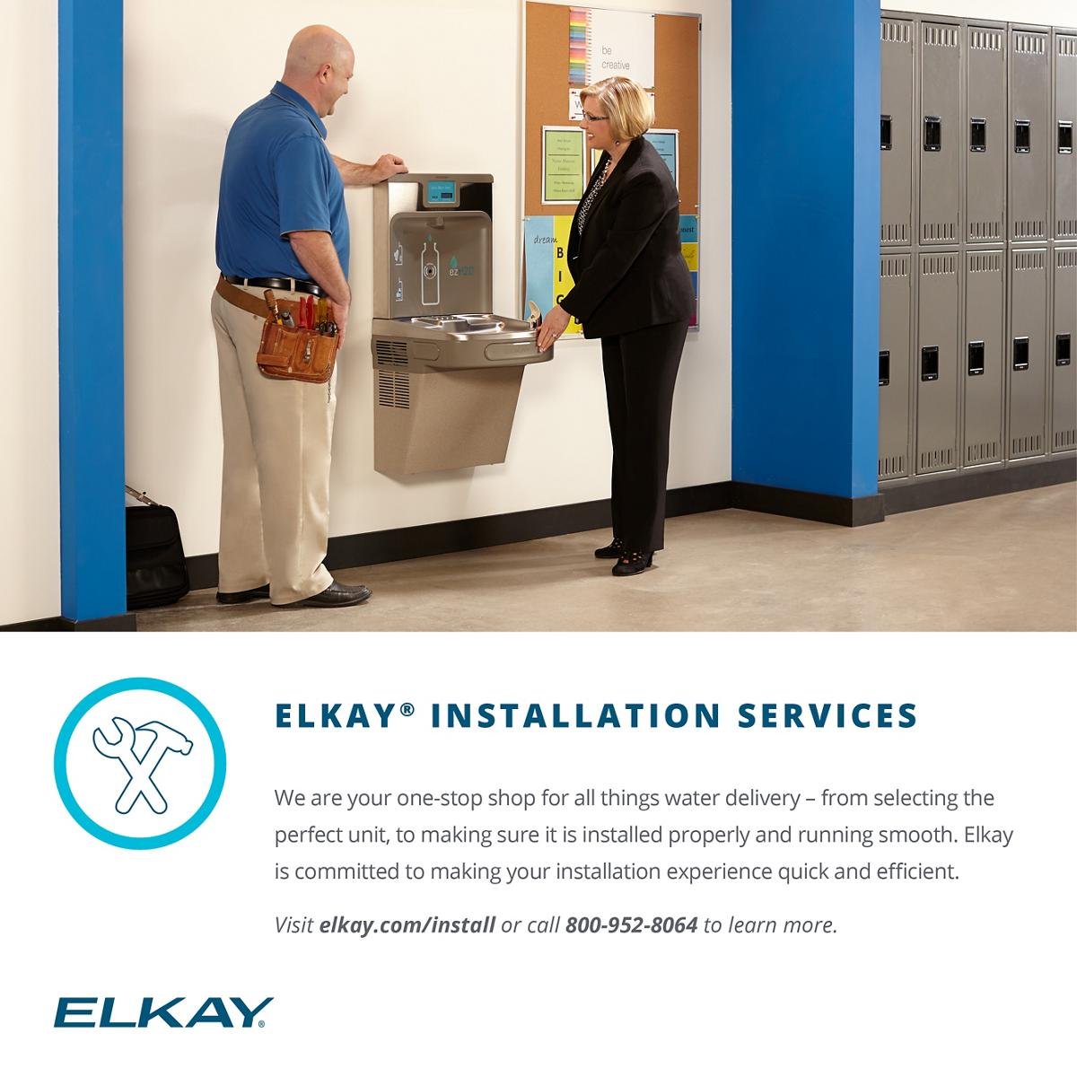 Wall Mount Mechanical Activation ADA Cooler Non-Filtered Non-refrigerated Stainless by Elkay – Stainless Steel, Model EMABFDS