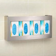 Global Industrial Quadruple Stainless Steel Glove Box Holder, 21" W x 3-3/4"D x 10" H
