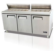 72″, 30 Pans, Big Top Sandwich Prep Table by Migali – 25.2 cubic_feet, Stainless Steel Exterior and Interior, Stainless Steel, Model C-SP72-30BT-HC