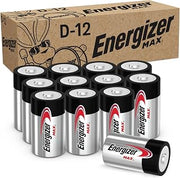 Energizer MAX D Batteries (12 Pack), D Cell Alkaline Batteries
