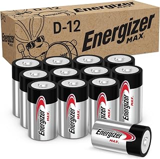Energizer MAX D Batteries (12 Pack), D Cell Alkaline Batteries